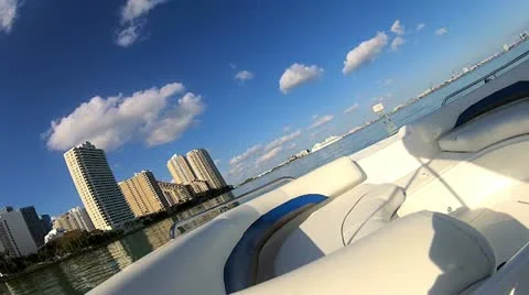 Bay view of the many elevated overseas causeways within Miami city, Florida, USA Stock Footage 22151250