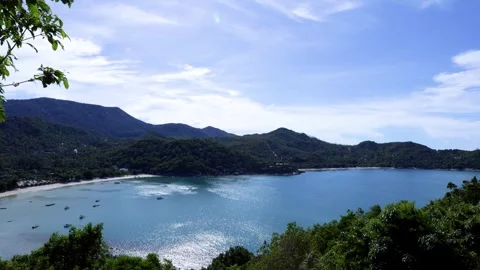 Bay View Point Thong Nai Pan, Koh Phangan, Thailand Scenic View Stock Footage 337556562