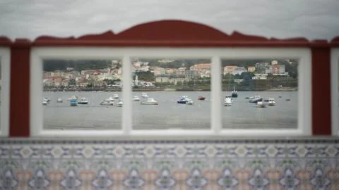 A Bay view window Foto stock