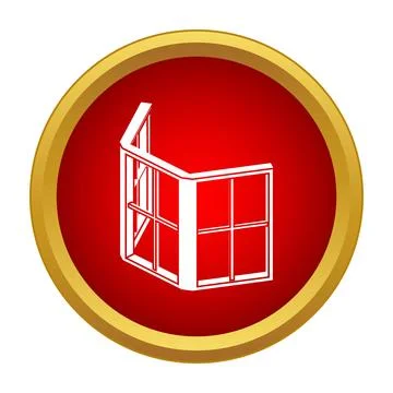 Bay window vector icon showcasing building architecture design Ilustración de archivo