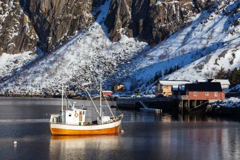 Bay in winter Stock Photos
