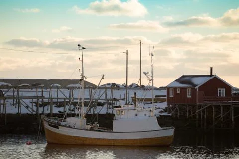 Bay in winter Stock Photos