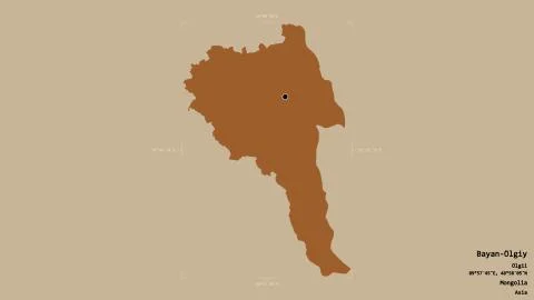 Bayan-Ölgiy - Mongolia. Bounding box. Pattern Stock Illustration