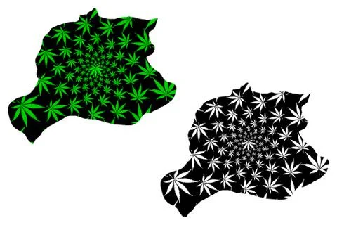 Bayburt (Provinces of the Republic of Turkey) map is designed cannabis leaf g Stock Illustration