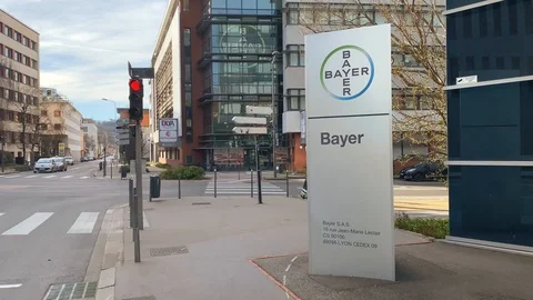 Bayer AG, German multinational pharmaceutical and life sciences company Stock Footage 125868546