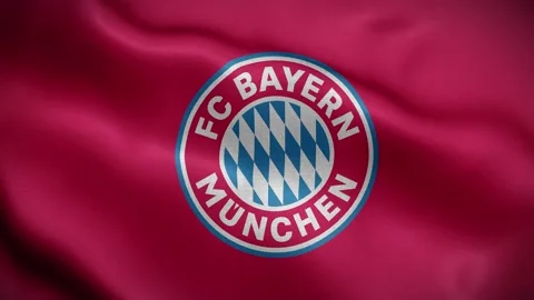 Bayer Munchen Germany Red Logo Flag Loop... | Stock Video | Pond5