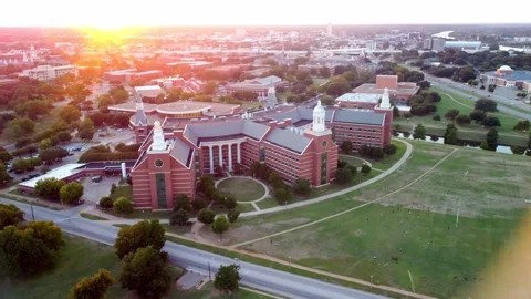 Baylor Sciences Building on the beautiful campus of Baylor University Stock Footage 254110537