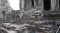 Bayon - ancient Khmer temple in Angkor Thom temple complex in Cambodia HD Footage
