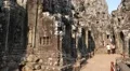 Bayon - ancient Khmer temple in Angkor Thom temple complex in Cambodia HD Footage