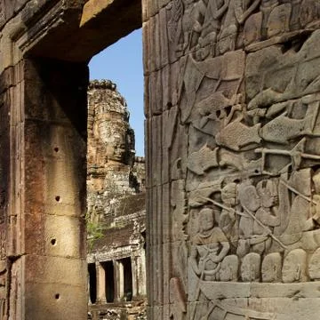 The bayon face Stock Photos