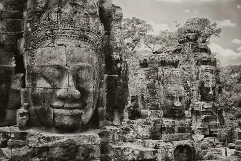 Bayon &amp; Faces Stock Photos