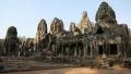 Bayon - Khmer temple complex at Angkor Thom, Siem Reap, Cambodia HD Footage