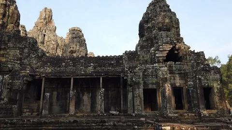 Bayon Temple, Angkor compex, Siem Reap, Cambodia Stock Footage 106250363