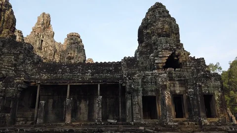 Bayon Temple, Angkor compex, Siem Reap, Cambodia Stock Footage 106250699