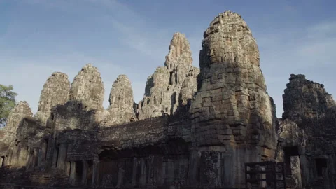 BAYON TEMPLE in Cambodia Stock Footage 221421118