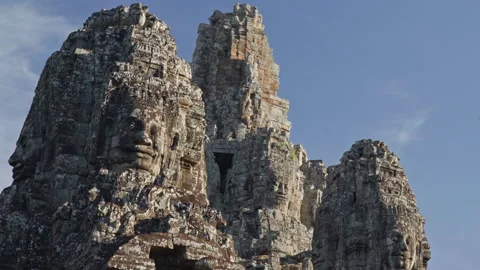 BAYON TEMPLE in Cambodia Stock Footage 221430563
