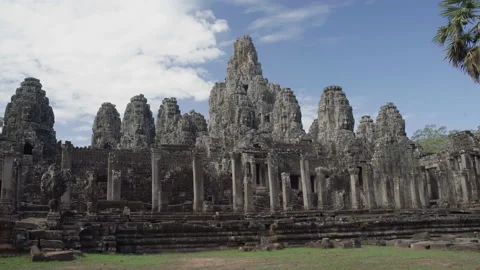 BAYON TEMPLE in Cambodia Stock Footage 221483932