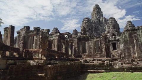 BAYON TEMPLE in Cambodia Stock Footage 221484626