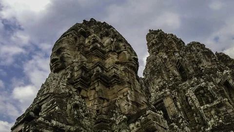 The Bayon Temple Tower Time Lapse Stock Footage 73246804