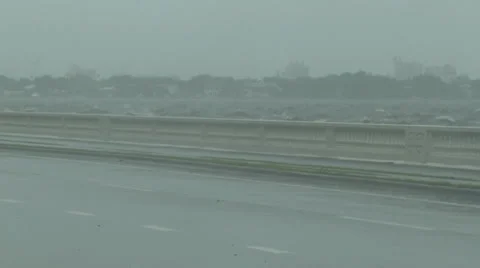 Bayshore during a Storm Stock Footage 25332221