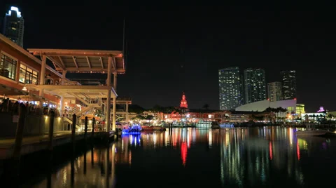 Bayside Miami Timelapse Vídeos de archivo 36417447