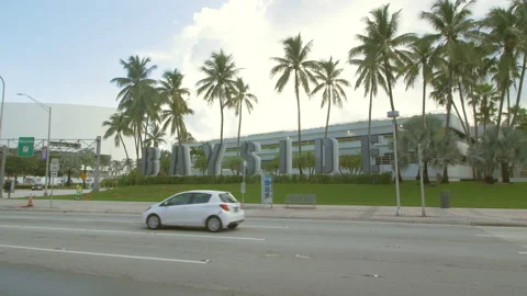 Bayside Sign Miami Stock Footage 219886546