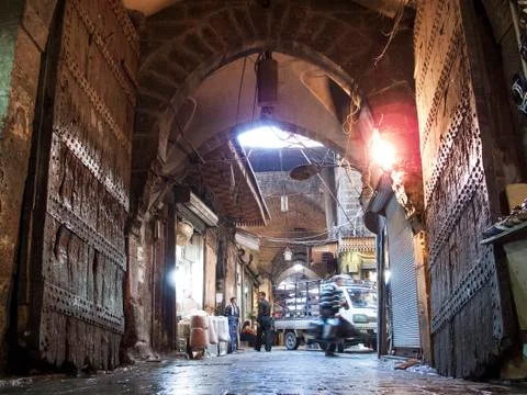 Bazaar in aleppo syria Stock Photos