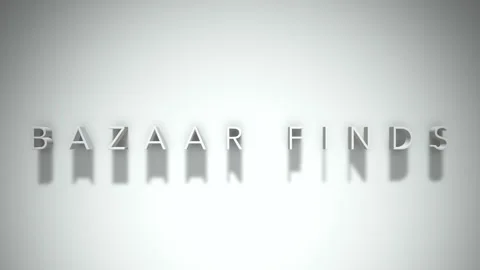 Bazaar finds  3D title animation white text on a white background Stock Footage 299635994