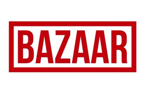 Bazaar Rubber Stamp. Red Bazaar Rubber Grunge Stamp Seal Vector Illustration  Stock Illustration