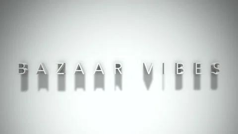 Bazaar vibes 3D title animation white text on a white background Stock Footage 299747437