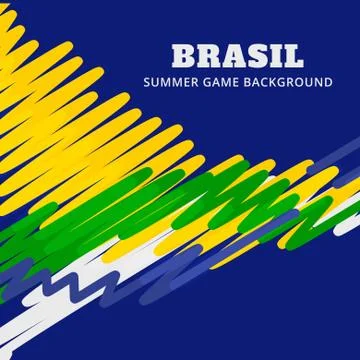 Bazil flag background Stock Illustration