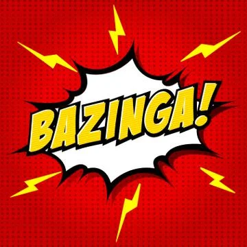 Bazinga! Comic Speech Bubble, Cartoon Illustrazione stock