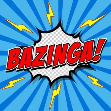 Bazinga! Comic Speech Bubble, Cartoon Illustrazione stock