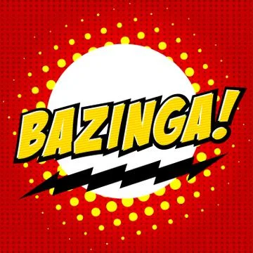 Bazinga! Comic Speech Bubble, Cartoon Illustrazione stock