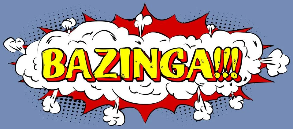 Bazinga - Comics word. Vector retro abstract comic book speech bubble, wordin Stock Illustration