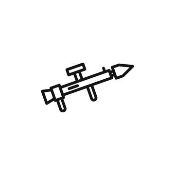 Bazooka icon logo sign vector outline Stock Illustration