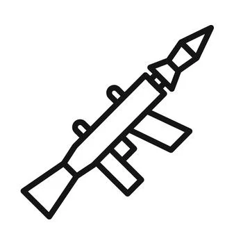 Bazooka icon mark in filled style Stock Illustration