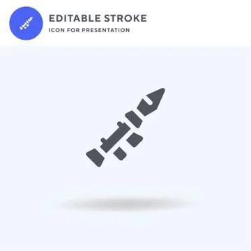 Bazooka icon vector, filled flat sign, solid pictogram isolated on white, log Stock Illustration