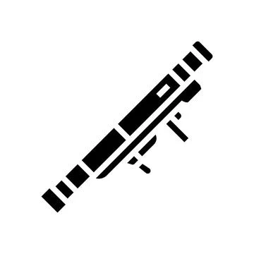 Bazooka weapon war glyph icon vector illustration Illustrazione stock