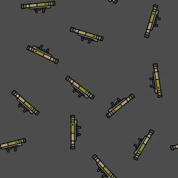 Bazooka weapon war vector seamless pattern Illustrazione stock