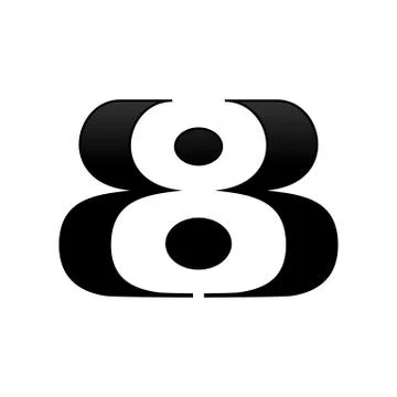 BB 8 Initials Symbol Logo Design Template Stock Illustration