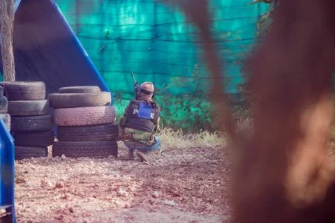 Bb gun player Stock Photos