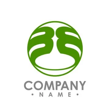 BB initial letter Circle logo design. Lettering circle logo design vector con Stock Illustration