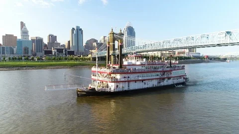 BB Riverboat Cincinnati, OH 库存影片 106268039