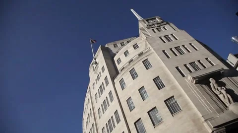 BBC Broadcasting House,  Langham Place, London UK Stock Footage 47061889