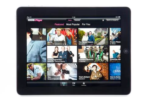 Bbc iplayer app for ipad Stock Photos