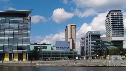 BBC in Media City Stock Footage 206383015