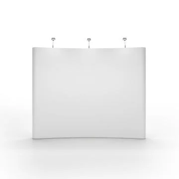Bblank trade show booth. Front view Stock Illustration