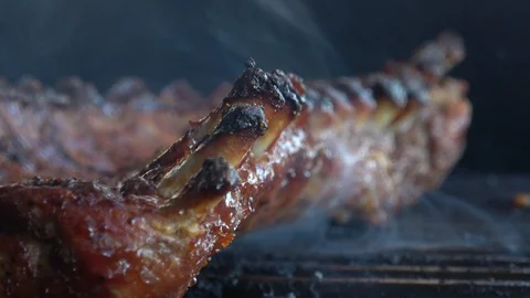 BBQ Baby Back Ribs Stock Footage