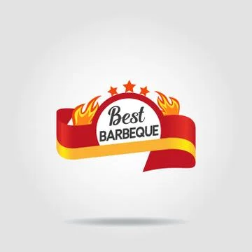 BBQ badge icon isolated Stock Illustration